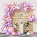 Pastel Balloon Garland Arch Kit Purple And Pink Balloons Birthday Party Decoration Set For Girl Baby Shower Conffeti Balloons