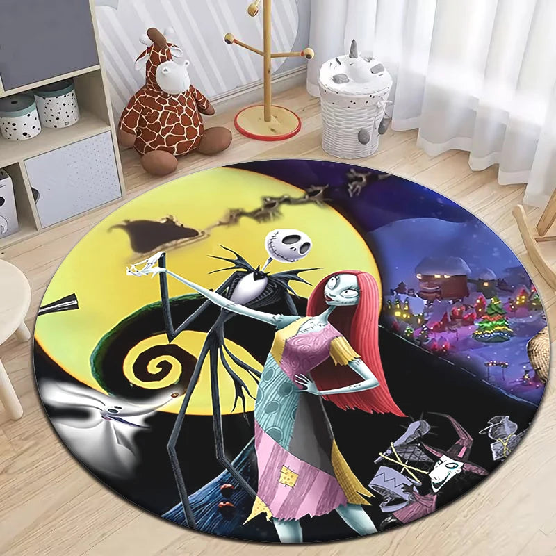 The Nightmare Before Christmas HD Printed Round Carpet.exquisite, Living Room,bedroom,sofa,entry Door Mat.table,chair,gift,Rug