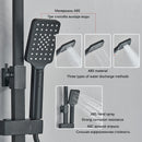 Black/Chrome ABS Shower Faucet Bathroom Shower Mixer Crane Rotatable 15CM Long Spout Rain Shower Set Shower Spray Shower