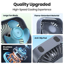 TOPK USB Desk Fan,Strong Airflow &Quiet Operation,Three-Speed Wind Small Fan,360° Rotatable Head for Home Office Table & Deskto