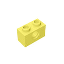 Gobricks 10pcs MOC 3700 Brick 1x2 with Hol Compatible Assembles ParticlesFor Building Blocks Parts DIY Educational Gift Toy 2022