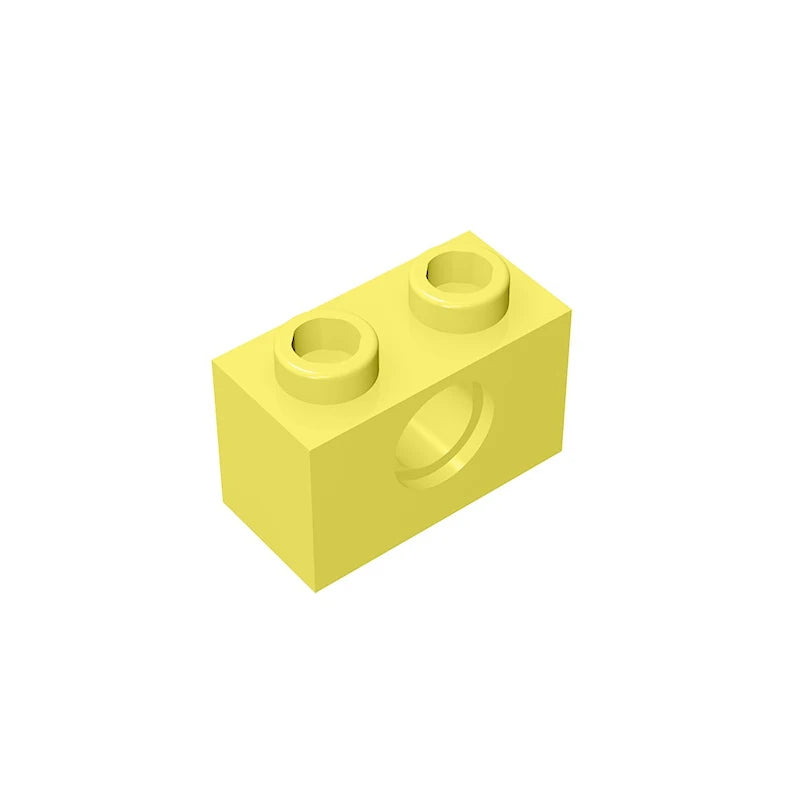 Gobricks 10pcs MOC 3700 Brick 1x2 with Hol Compatible Assembles ParticlesFor Building Blocks Parts DIY Educational Gift Toy 2022