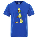 Cartoon Cute Avocado Funny Man Clothing Hip Hop Loose T-Shirts Breathable Street Tops Pattern Cotton Sportswear Summer Tshirt