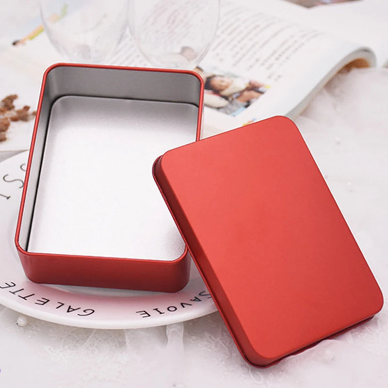 10 Colors Square Box Multifunctional Portable Box Candy Pill Cases Tin Box Tinplate Box Durable Mini Jewelry Gift Storage Box