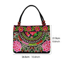 Women Shoulder Bags Embroidery Ethnic Style Pretty Flower Bohemia Retro Canvas Large Capacity Shopper Handbag for Teenage Girl