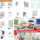 Christmas Joy Holiday Metal Cutting Dies Clear Stamps Stencil Card Scrapbook Embossed Paper Album Diy Craft Knife Mould Template