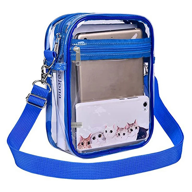 Transparent Crossbody Bag PVC Single Shoulder Women's Mobile Phone Bags Versatile And Simple Waterproof Small Square Bag