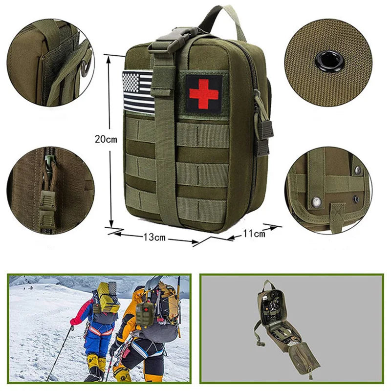 Survival First Aid Kit Survival Full Set Molle Outdoor Gear Emergency Kits Trauma Bag Camping Hiking IFAK Adventures