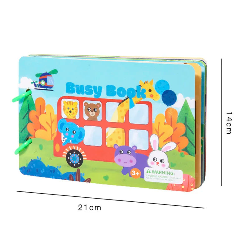 Montessori Toys Quiet Book My First Busy Book DIY Puzzle Animal Fruit Numbers Matching Game Educational Toys For Kids Children