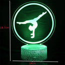 Artistic Gymnastics 3D Night Light for Room Decor USB Remote Control LED Optical Illusion 3D Lamp Kids Birthday Christmas Gift