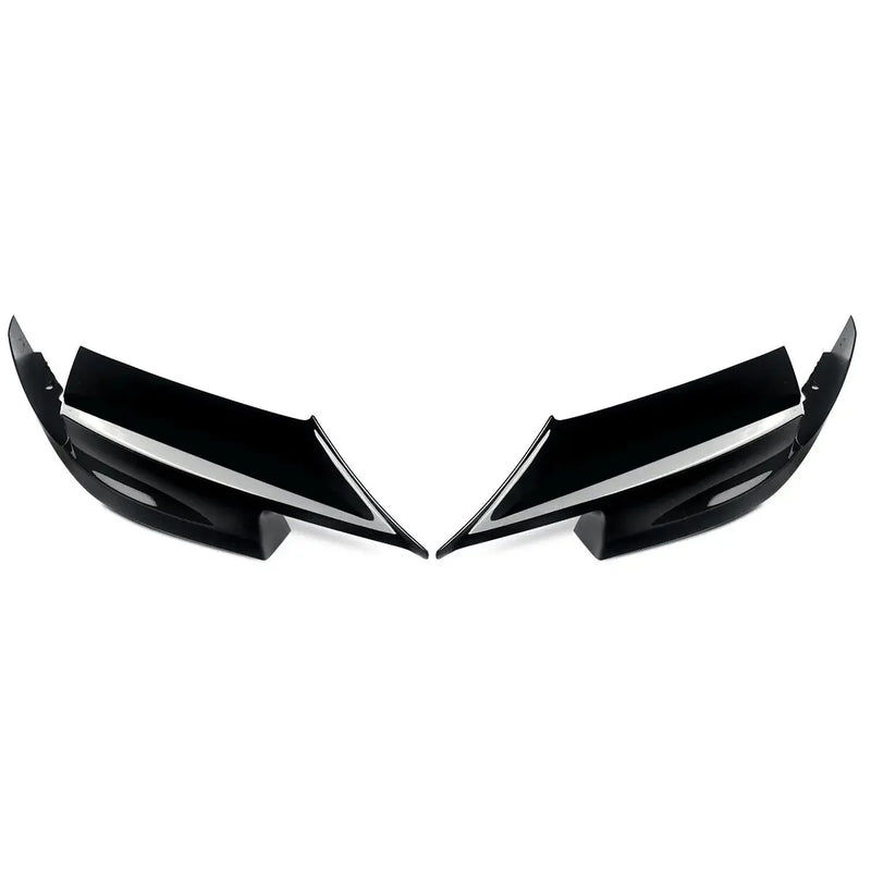 Pair Glossy Black Front Bumper Lip Corner Splitter For BMW F10 M5 Only 2010-2016