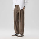 2024 New Autumn Casual Suit Pants  Korean Men's Pants Straight Loose Sweatpants Soft Wide Leg Long Baggy Business Trousers