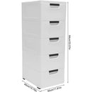 Plastic Drawers Storage Cabinet Mobile Cabinet, 15.7"D X 11.8"W X 33"H Closet Drawers Bins Home Storage Container Tower, White