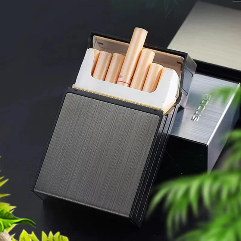 FOCUS Upgrade Version Cigarette case holder 20pcs Cigarette Capacity Cigaret Box Smoking Accessary And card box Gift for Men