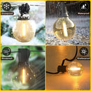 7-25M Festoon Solar LED Globe G40 String Light Fairy Outdoor For Christmas Party Garden Decor Garland Lamp Street Patio Backyard