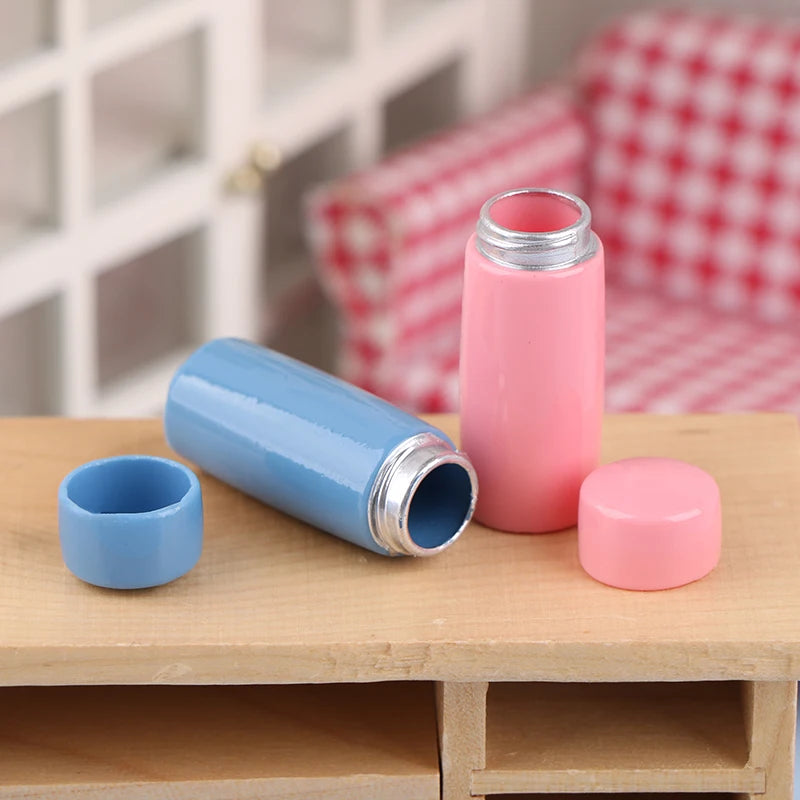 1/12 Dollhouse Miniature Thermos Cups Miniature Food Play Scene Doll House Accessories Thermo Water Cup Doll House Decoration