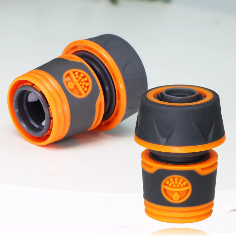 1/4 3/8'' 1/2'' 3/4'' Hose Quick Connecter Plastic Rubber Coupling Adapter Pipe Tubing Irrigation System Coupler Shut Off Valve