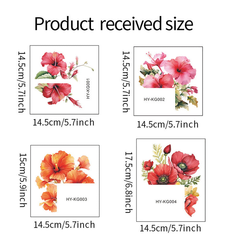 Switch Decorative Sticker Flower Switch Sticker Floral Switch Sticker Waterproof Pvc Self-adhesive Decal for Room Bedroom Kids