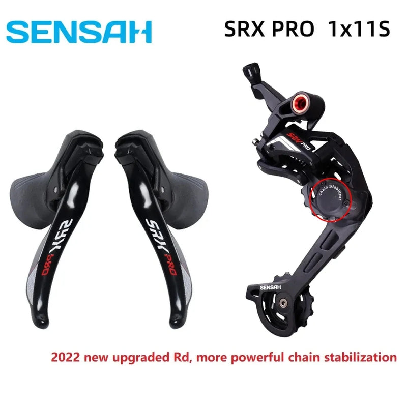 SENSAH 1x11 Speed Gravel Bike Groupset Clutch Derailleur Fit 46T50T 11s Cassette Light Weight Bicycle Shift Brake Road Group Set