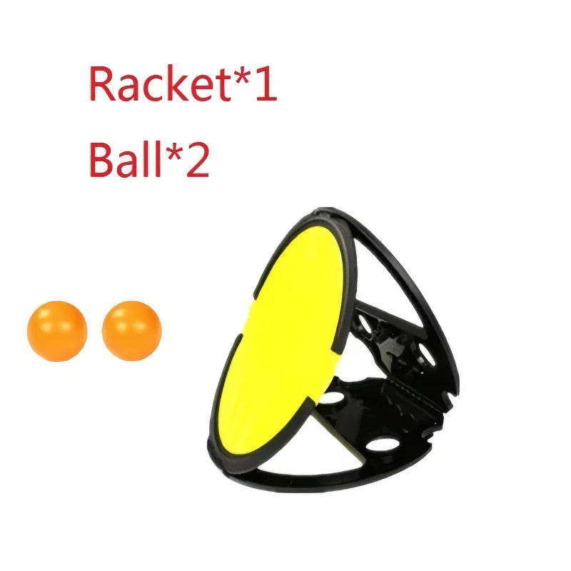 Outdoor Parent-Child Throwing & Catching Ball Game Set - Sports Fitness Hand Grip Ball Racket for Adults & Kids - Fun Toy Gift f