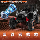 DORTALA 24V Kids Ride on UTV 24V Battery Powered Electric Car-Black