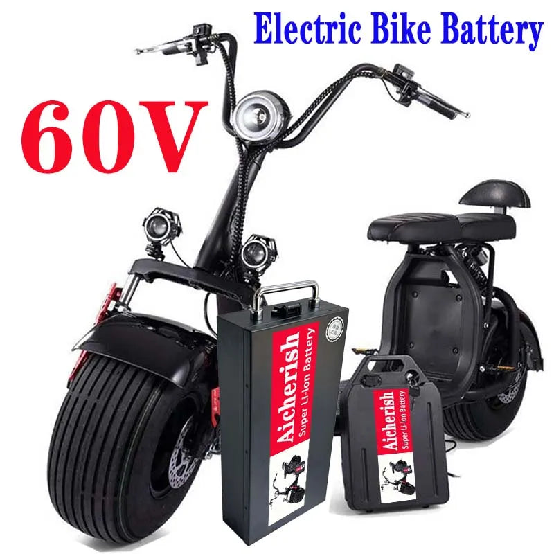 Electric Car Trolling Motor 60V 21Ah 18650 Lithium Battery Two Wheel Foldable Scooter Bicycle for 1500W Citycoco X7 X8 X9