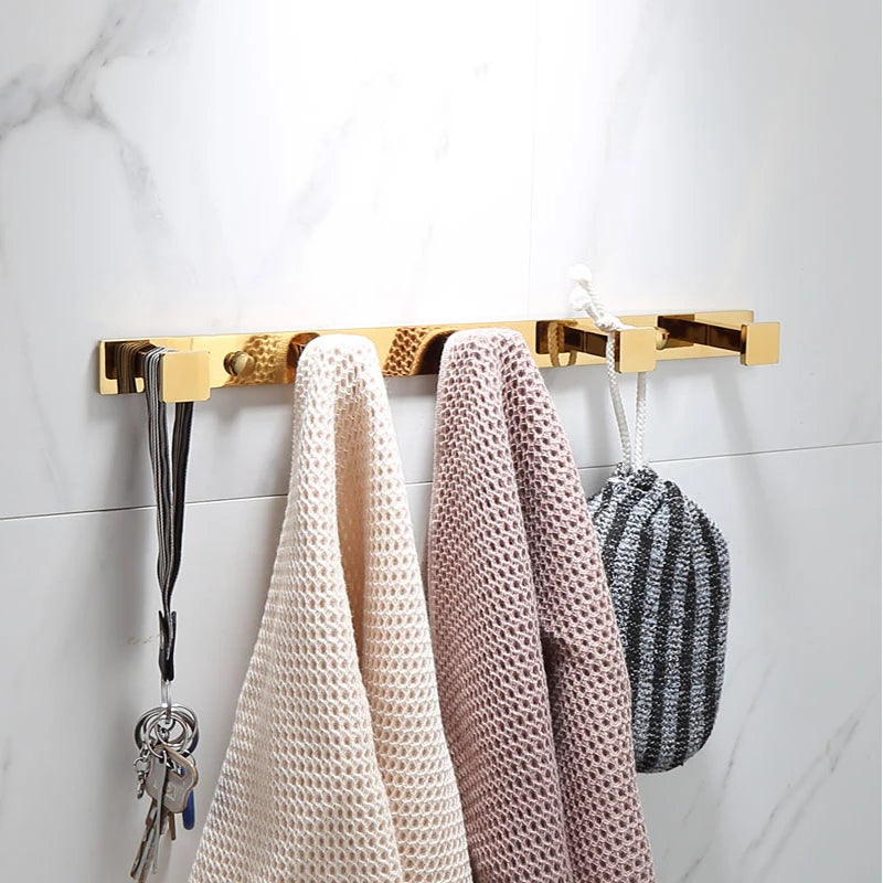 Luxury Golden Bathroom Brass Hardware Towel Rack Paper holder Toilet Brush Holder Towel Holder hook Row hook Activity bar