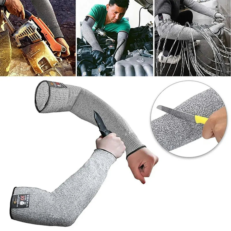 1Pc Level 5 HPPE Safety Working Arm Wrist Cover Outdoor Anti-cutting and Anti-piercing Wrist Cover Woodworking Arm Cover