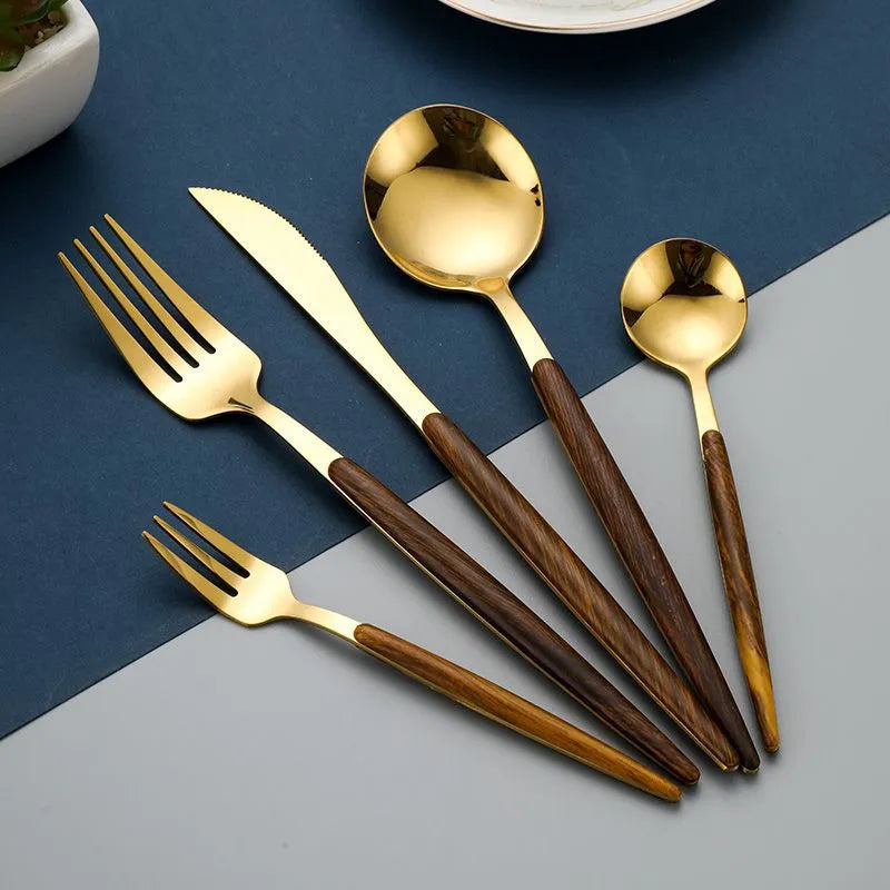 5/10/15/20/30 Pcs Cutlery Set 304 Stainless Steel Knife Spoon and Fork Set Dinnerware Flatware Tableware Silverware Set