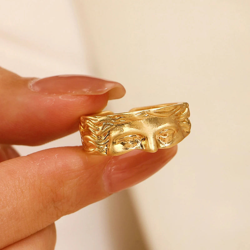 Goddess Venus Ring Chic Fashionable Finger Rings for Women Men Calming Charming Greek Ring Antique Venus Ring Jewelry Party Gift