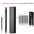Cute Kaco MIDOT Gel Ink Pen Metal Signature Pens 0.5mm Fine Point 800Meter Smooth Writing Quick Dry Office School Stationary