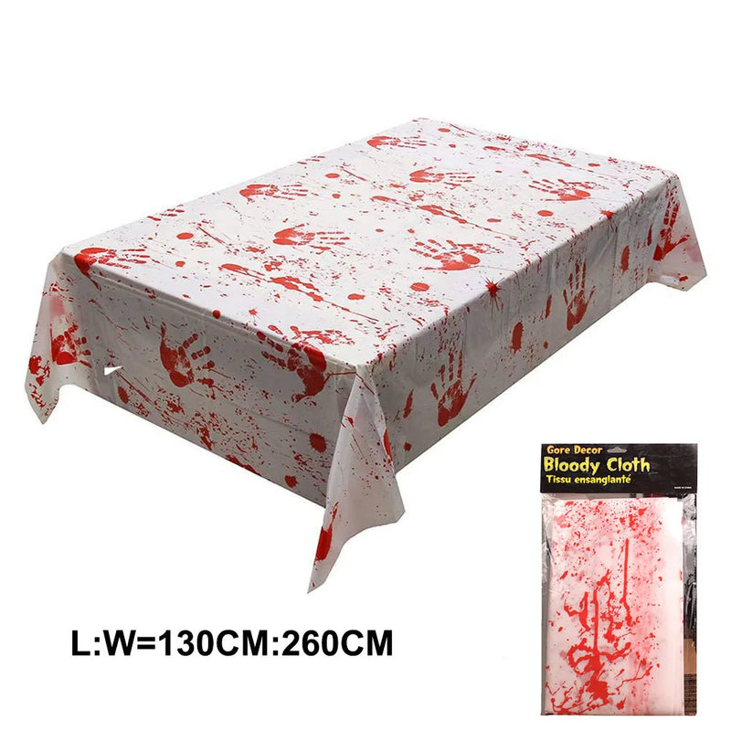 Halloween Decoration DIY Footprint Blood Bags Wall Stickers Bloody Handprints Bloody Apron Scary Horror Zombie Party Supplies