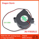 New For AMBEYOND AV-F5025LS 12V 0.06A 5CM 2Pin Silent Centrifugal Turbo Blower Humidifier Cooling Fan