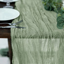 1PCS 10FT Dusty Sage Green Gauze Cheesecloth Boho Table Runner Wedding Party Event Decoration