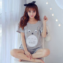 Hot sale Summer Shorts Pajama Sets for Women Short Sleeve Sleepwear Cute Girls Cartoon Pyjama Homewear Pijama Mujer Home Clothes