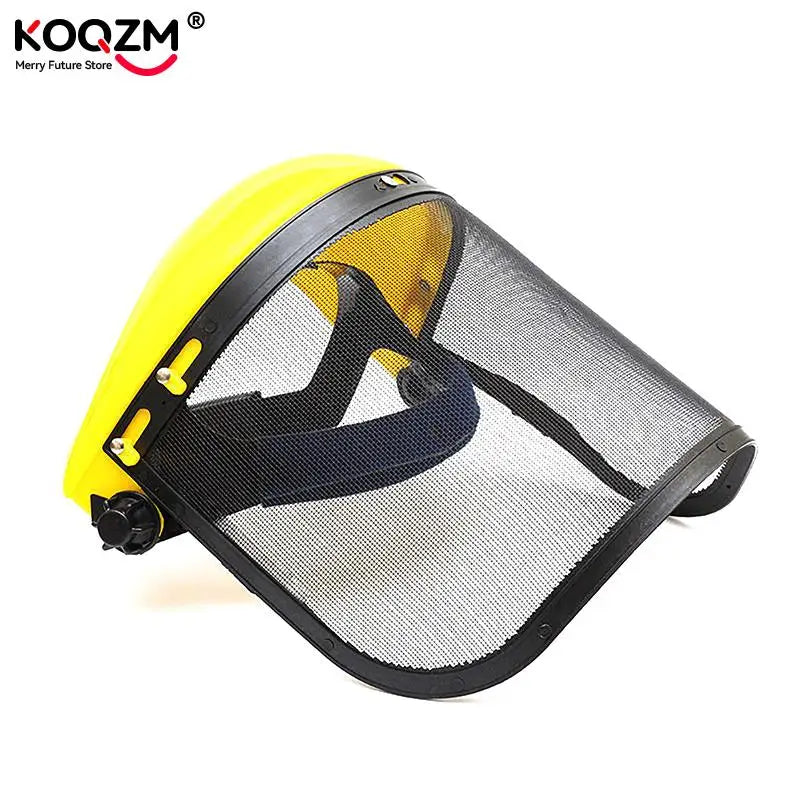 Garden Grass Trimmer Safety Helmet Hat With Full Face Mesh Visor For Logging Brush Cutter Forestry Protection Full Face Shield