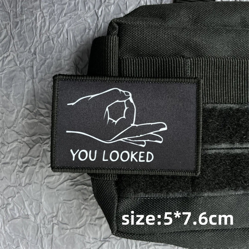 NOT TODAY Letter Stickers for Clothes Tactical Backpack Gear Military Patches Hook and Loop Patch Outdoor Badges
