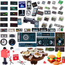 MOC City Building Blocks Character Accessories Mini Brick Audio Computer Brick Control Center Radar Keyboard Pattern Toy K037