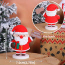 2025 Christmas Cake Decoration Lying Santa Claus Letters Merrychristmas Cake Toppers Christmas Tree Mini Santa Cupcake Toppers