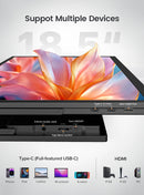 UPERFECT 18.5 Inch Monitor 120HZ FHD HDR IPS Laptop Computer Gaming Display HDMI USB C External Screen With Dual Speakers VESA