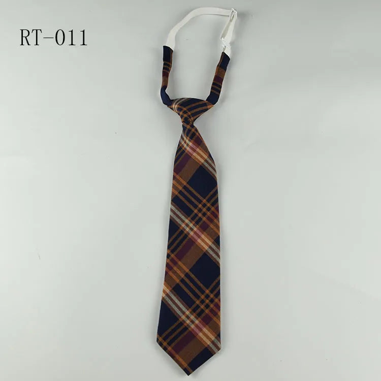 Women Plaid JK Neck Tie Girls Lazy Skinny Slim Cute Necktie Plaid Uniform School Student Neckties Gravatas Cravat Boys Neckwear