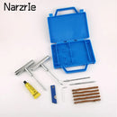 Car Tire Repair Kit Motorcycle Bike Tyre Puncture Repair Kit Emergency Heavy Duty Tubeless Plug Set Professional Portable