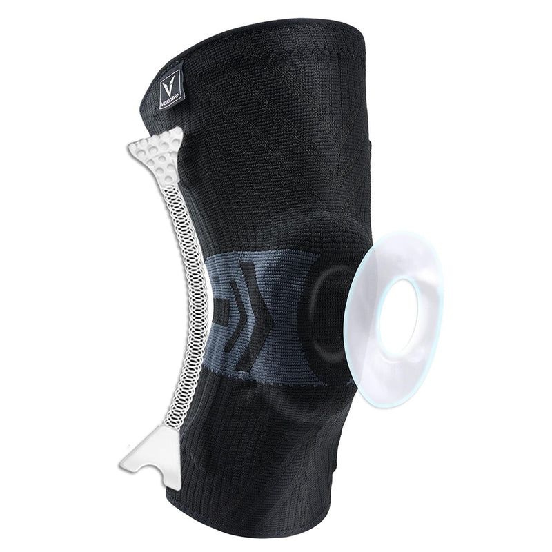 Veidoorn 1 PCS Patella Protector  Silicone Spring Knee Pad Basketball Running Compression Knee Brace Support Sleeve