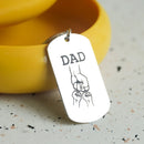 1Pc Creative Stainless steel Keychain For Dad, Gifts For Father's Day, Engraved Family Key Chain