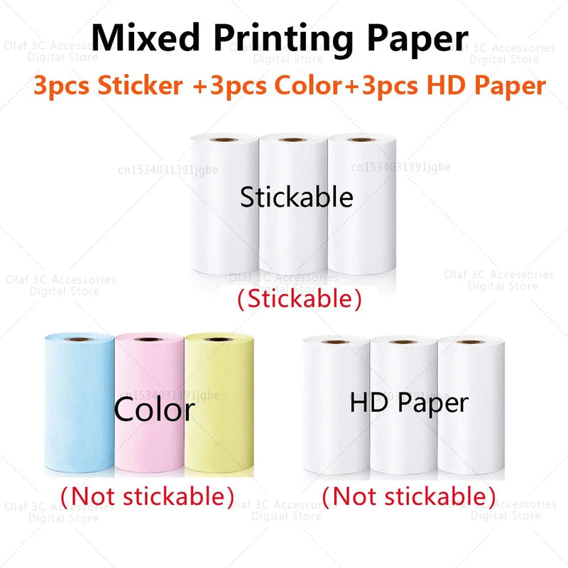 NEW Mini Portable Printer Thermal Adhesive Label Printers Photo Sticker Impresora Portátil Inkless Print For Mobile IOS Android