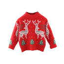 Boys' Girl's Sweater Pullover Fleece-Lined Thickened 2022 Winter Christmas Cartoon New Year Clothes Baby Sweater