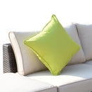 Outsunny 8 Pieces PE Rattan Corner Sofa Set with Thick Cushions, Aluminium Rattan Garden Furniture Set with Glass Top Table