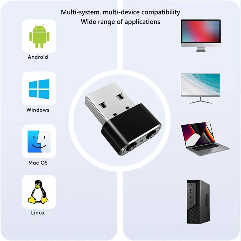 Mouse Jiggler Undetectable Mouse Mover Virtual Automatic Move Wiggle Shaker Simulator with ON/OFF Switch for Computer Awakening