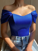 Summer new Elegant Satin Bow Tie Corset Top for Women Sleeveless Backless Cropped Tops T SHIRT Club Party Clothes Y2K Streetwear