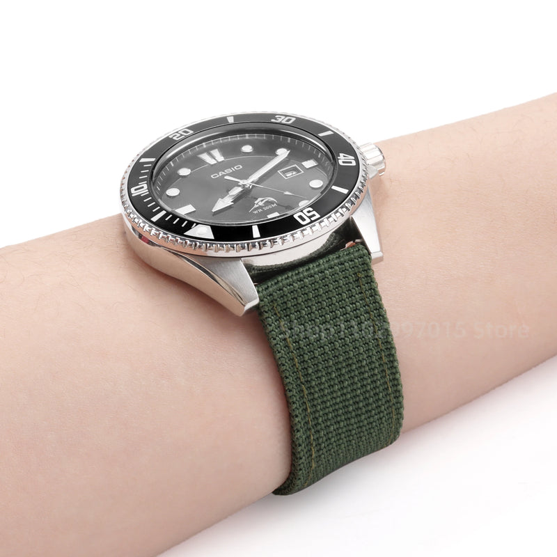 16mm 18mm 20mm 22mm 24mm Nylon Woven Strap for Omega for Seiko Wristband Military Sport Watch Band Canvas Belt Men's Accessories